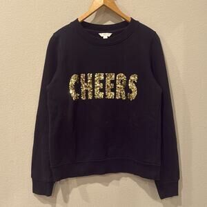 1901 Gold Sequin CHEERS Crewneck | Size Small